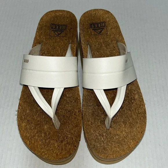 Reef Vista Higher Lennox Platform Sandal White - Size 7.5 - Picture 2 of 11